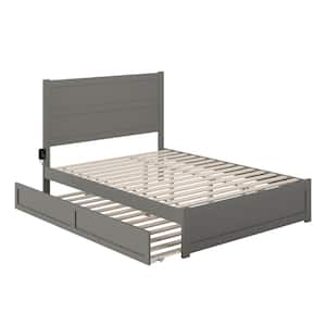 NoHo Grey Queen Bed with Footboard and Twin Extra Long Trundle