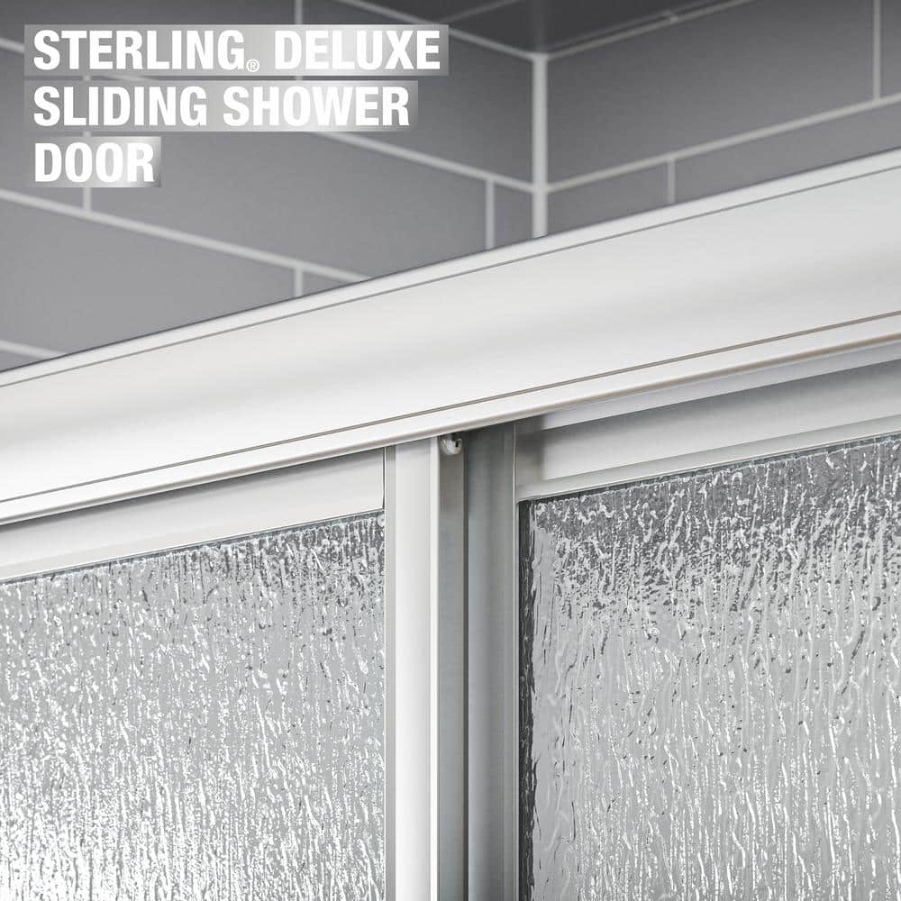 Sterling 48" x 70" Silver Framed Sliding Shower Door