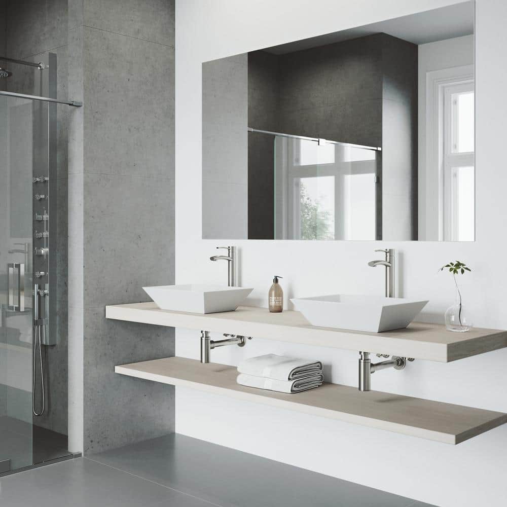 Elegant Brushed Nickel Single-Hole Vessel Bathroom Faucet