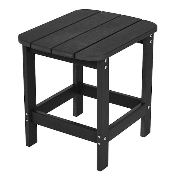 Wildaven HIPS Plastics Black Outdoor Patio Side Table