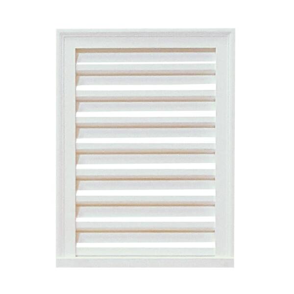 Focal Point 18 in. x 36 in. 2-1/2 in. Polyurethane Functional Rectangle Louver Vent in White