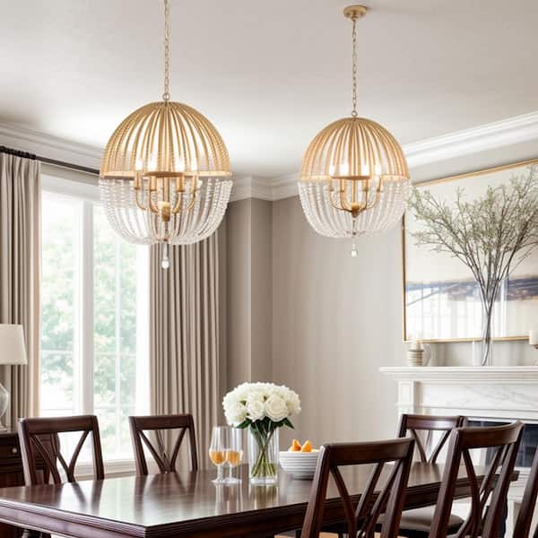 Maxax Cheyenne 6-Light Gold Unique/Statement Chandelier with Crystal Accents