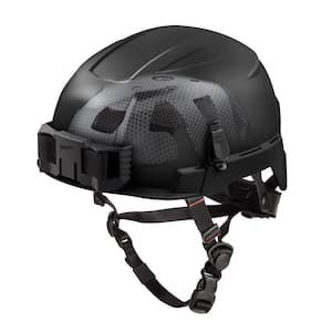 BOLT Black Type 2 Class E Non-Vented Safety Helmet with IMPACT-ARMOR Liner