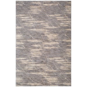 Frank Lloyd Wright Foundation x Livabliss Usonia Gray/Brown Abstract 3 ft. x 5 ft. Indoor Area Rug