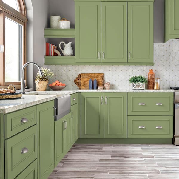 1 gal. #M360-5 Fresh Guacamole Semi-Gloss Enamel Interior/Exterior Cabinet, Door & Trim Paint