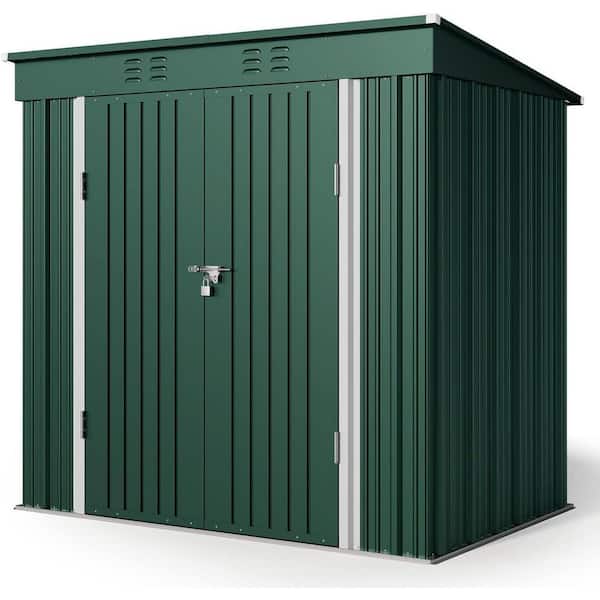 Lofka 6 ft. W x 4 ft. D Outdoor Storage Metal Shed for Backyard