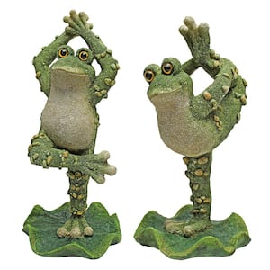 Boogie Down Dancing Frog Statue Set (2-Piece)
