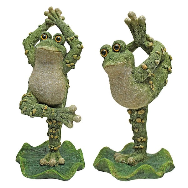 Design Toscano Boogie Down Dancing Frog Statue Set (2-Piece)