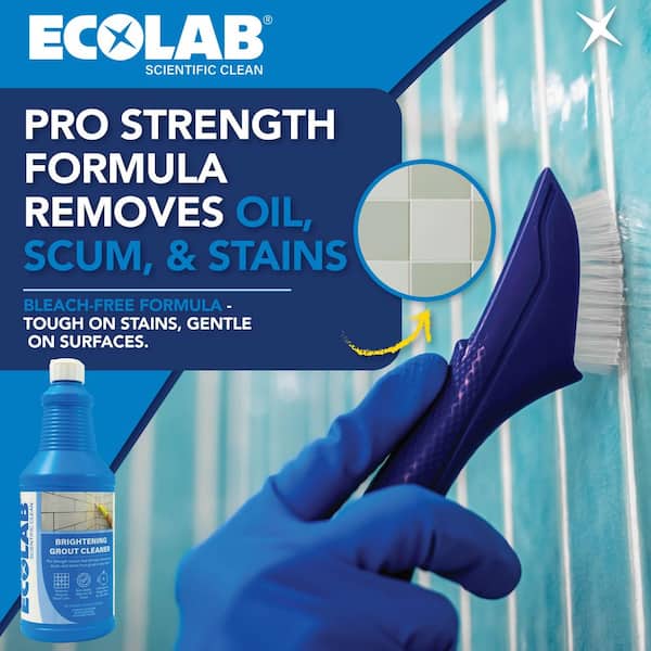 32 oz. Brightening Grout Cleaner, Acid-Free Pro Strength Formula, Deep Clean and Lifts Stains, Safe on All Grout Colors