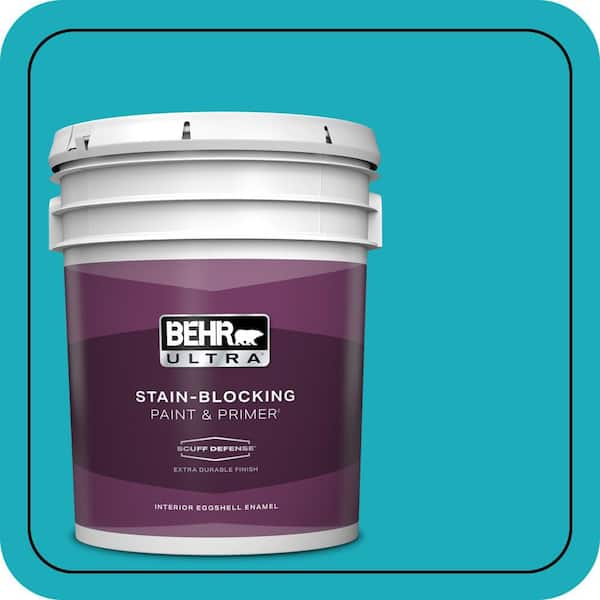 BEHR ULTRA 5 gal. #P470-5 Placid Sea Extra Durable Eggshell Enamel Interior Paint & Primer
