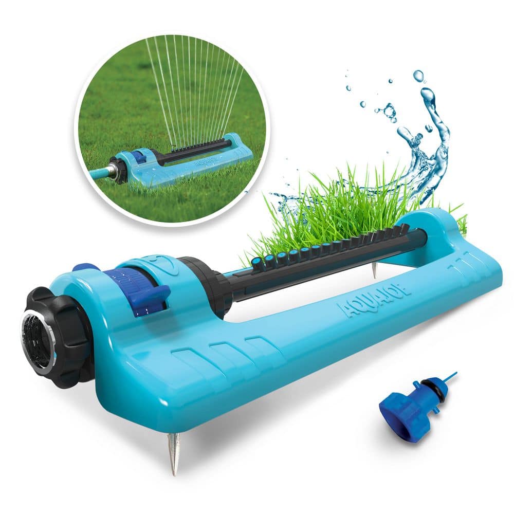 AQUA JOE 3400 sq. ft. Coverage Oscillating Sprinkler with Metal