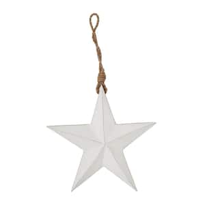 Americana 4th of July White Wooden Star Ornament