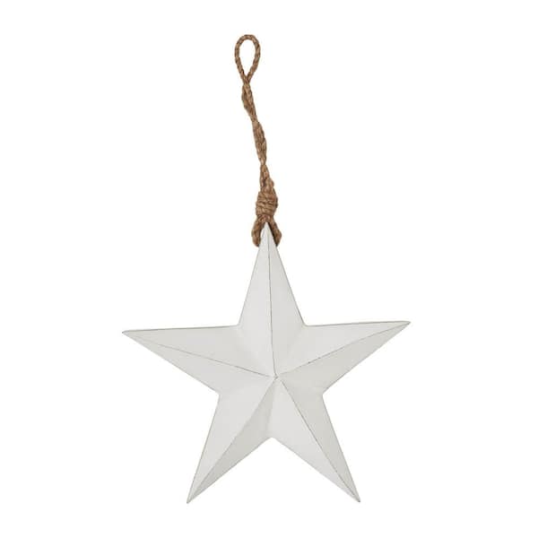 VHC Brands Americana 4th of July White Wooden Star Ornament