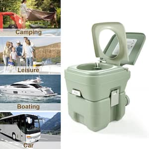 5.3 Gal. Portable Toilet No Leakage Porta Potty Outdoor Toilet for Travel and Camping