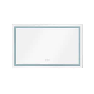 48 in. W x 36 in. H Rectangular Frameless Anti-Fog Wall Bathroom Vanity Mirror in Silver