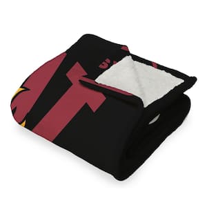 NBA Heat High Block Silk Touch Multicolor Sherpa Throw Blanket