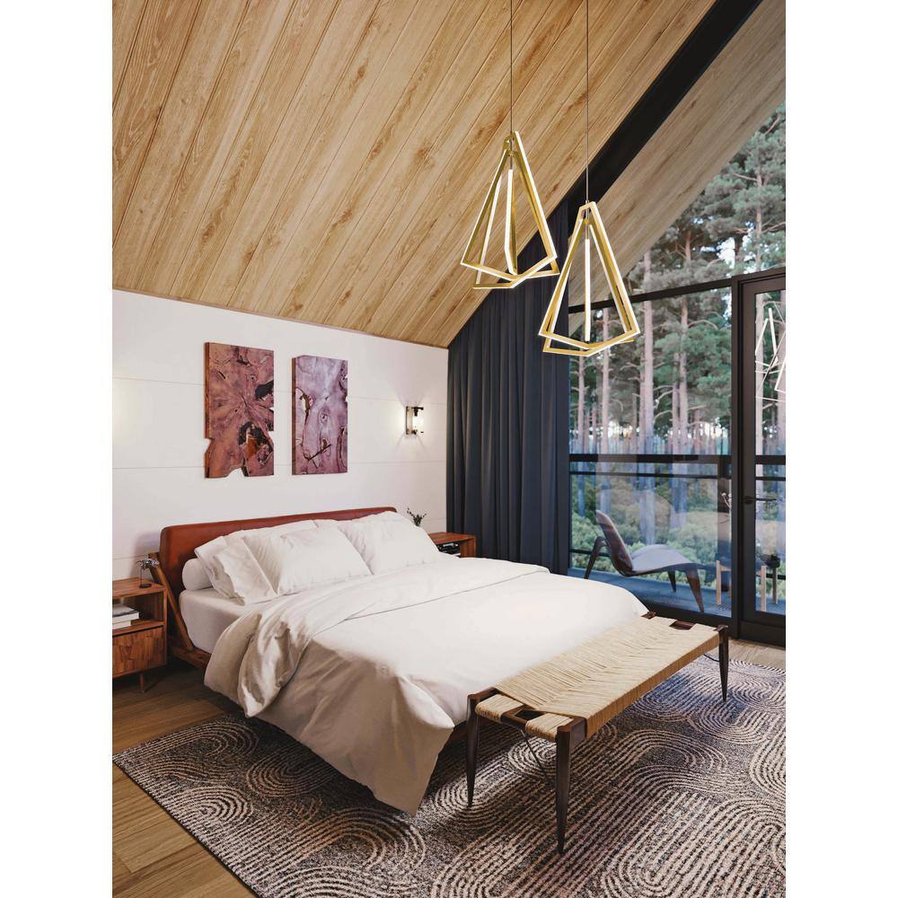Gianna 24" Gold and Satin Nickel LED Pendant Light