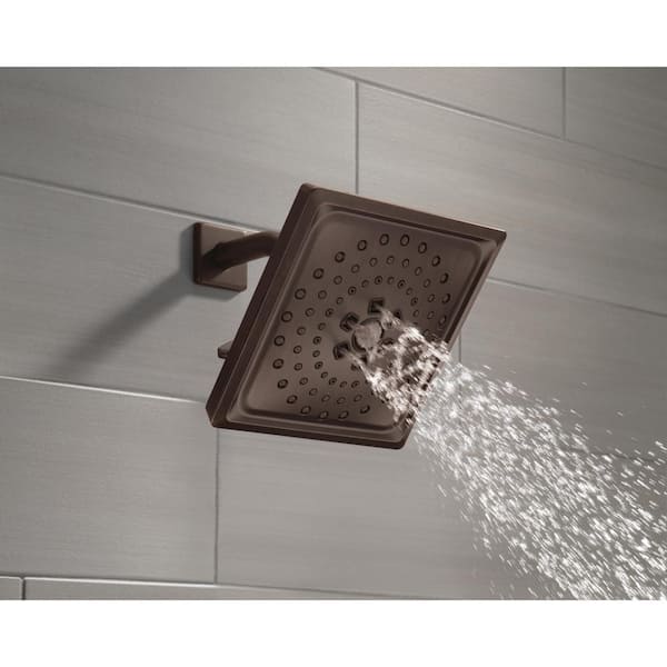 Delta 3-Spray Patterns 1.75 GPM 7.63 in. Wall Mount Fixed Shower