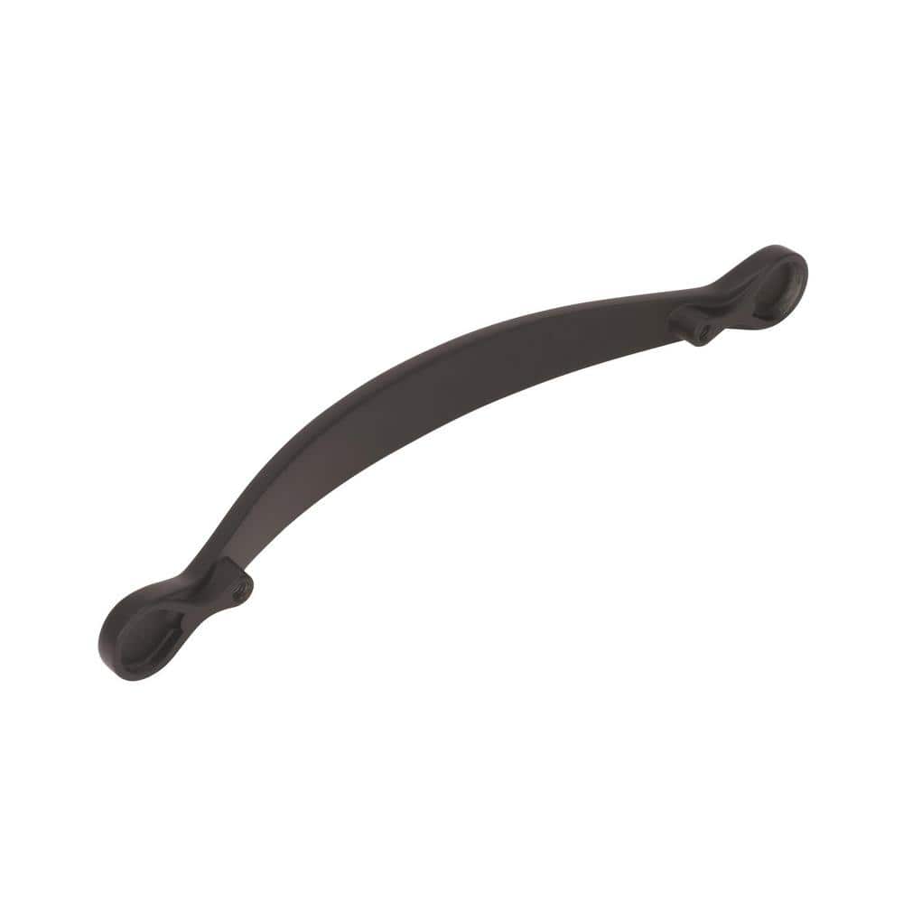 Matte Black 5-1/16 Inch Flat Bar Cabinet Pull