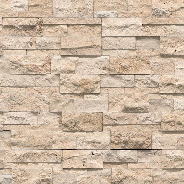 XL Roman Ledger Panel 9 in. x 24 in. Splitface Beige Travertine Wall Tile (36 cases/162 sq. ft. /pallet)