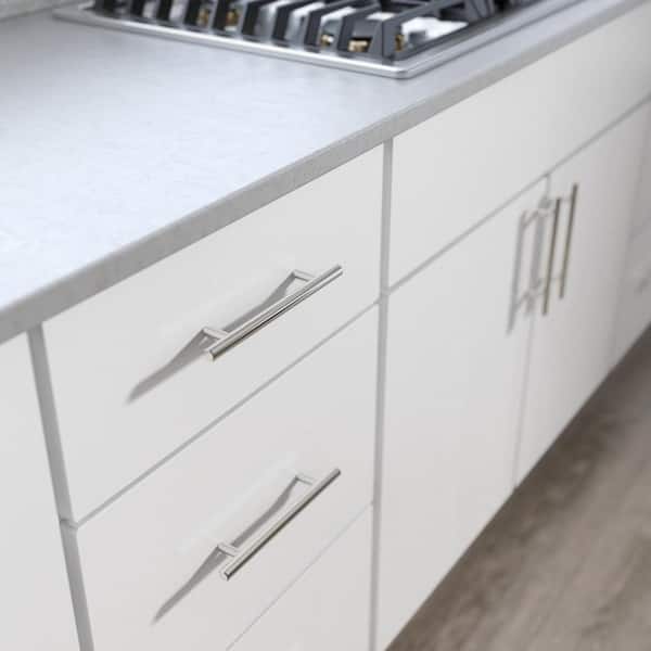 Solid Bar 5-1/16 in. (128 mm) Modern Polished Chrome Cabinet Drawer Pull