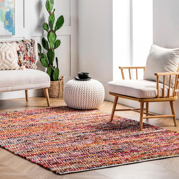nuLOOM Rochell Bohemian Chevron Magenta 4 ft. x 6 ft. Area Rug