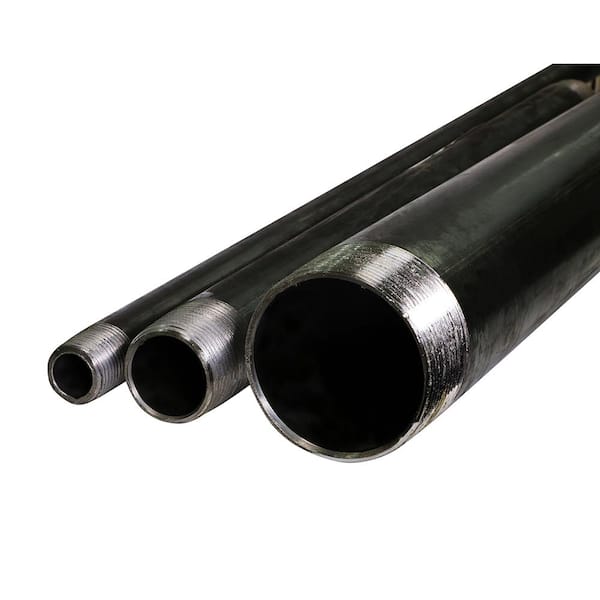 The Plumber S Choice 1 1 4 In X 18 In Black Steel Pipe 1118pbl The Home Depot