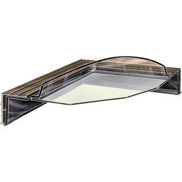 SUN-TEK 14-1/2 in. x 30-1/2 in. Fixed Curb Mount Polycarbonate Skylight with Aluminum Frame CMA.1430.B-C.B