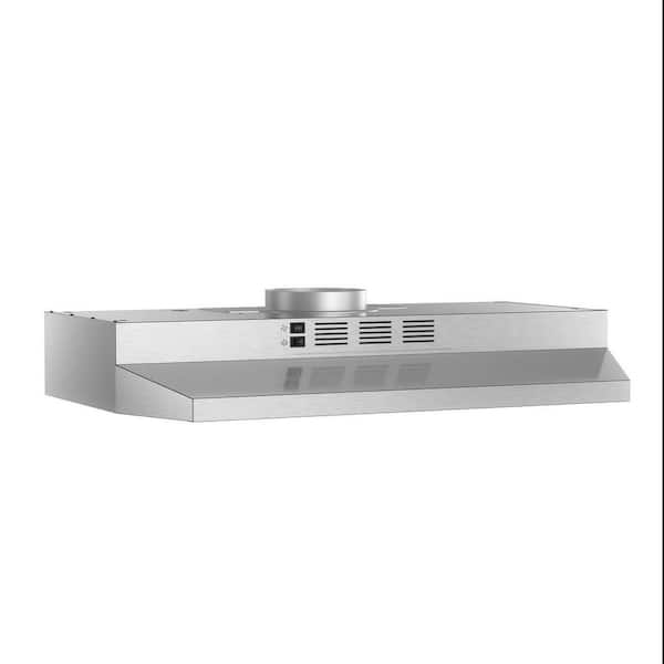 30 in. 300 CFM Ductless Convertible Under Cabinet Range Hood in Stainless Steel with LED Light,Filter and 2-Way Venting