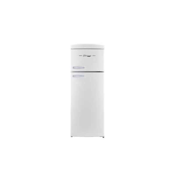 Classic Retro 7.5 cu. ft. Top Mount Refrigerator in Marshmallow White
