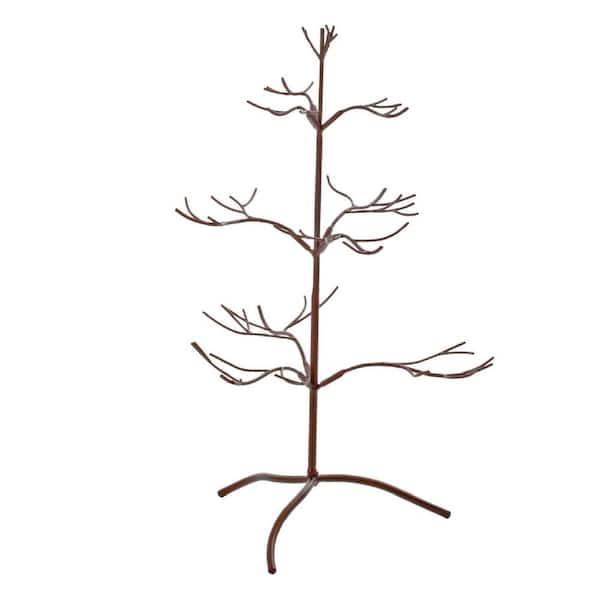TRIPAR INTERNATIONAL, INC. 25 in. Brown Metal Ornament Tree with Hanging Branches