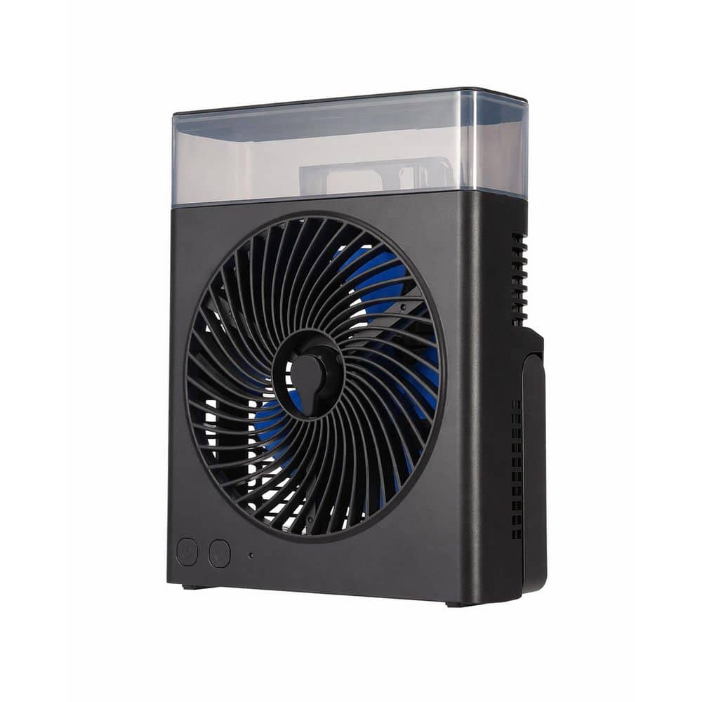 5-15 Hour Black ABS Portable Misting Table Fan with 600 mL Water Tank and Quiet Operation price history on PriceWatchPro