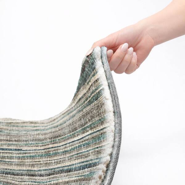 Dream Shag Premium Machine Washable Abstract ADS31 Peacock 3 ft. x 4 ft. Area Rug