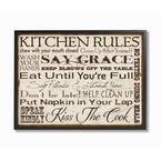 The Stupell Home Decor Collection 11 In X 14 In Kitchen Rules Creme Typography By Stephanie Workman Marrott Wood Framed Wall Art Kwp 951 Fr 11x14 The Home Depot