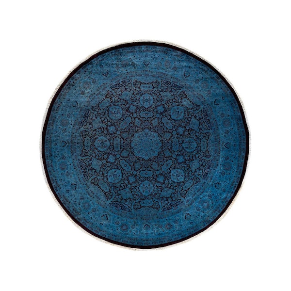 Chloe & Olivia Home Overdyed Gray 7 ft. x 7 ft. Solid Wool Indoor Area Rug