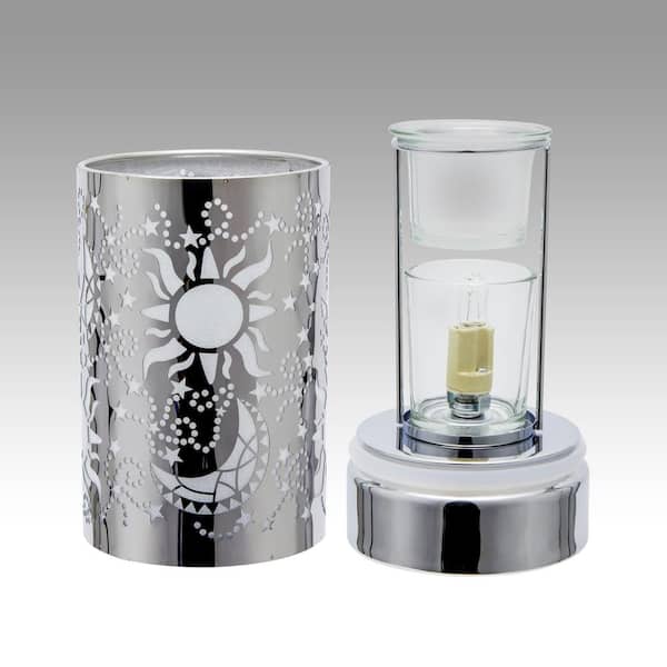 Wax Burner, Electroplated Glass - Silver