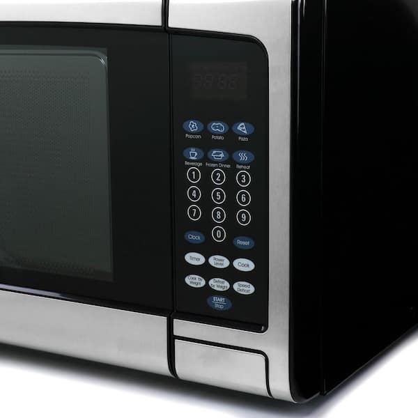 Oster Countertop Microwave Stainless Steel Black 1.1 cu. Ft. 1000