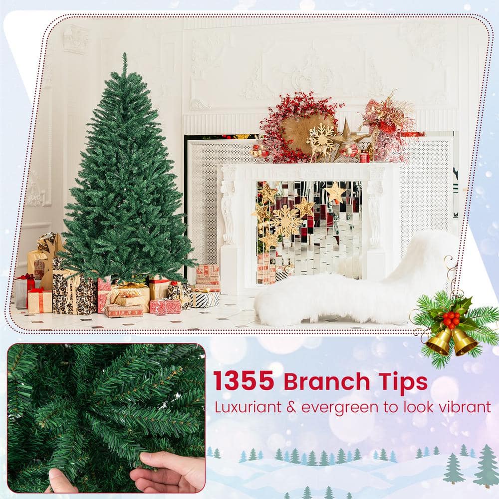 6 ft Green Douglas Fir Outdoor Christmas Tree with Lights