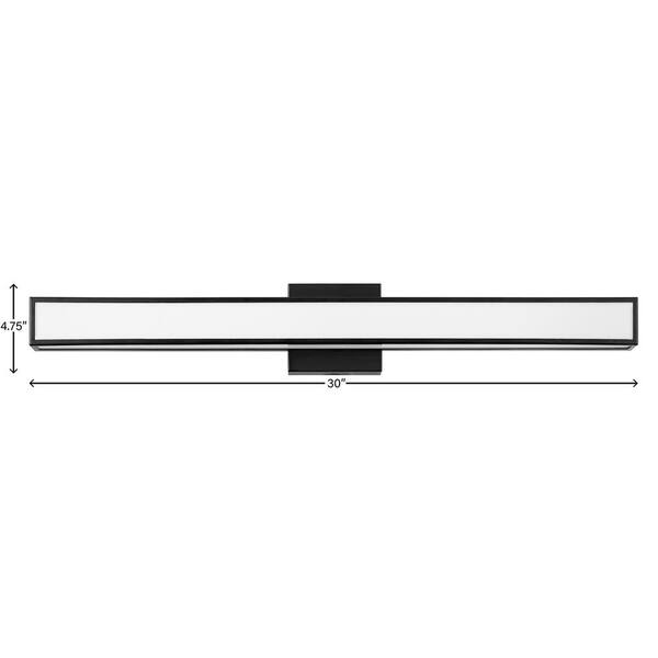 HINKLEY - Hinkley Alto 30 in. 5-Light in Black Integrated LED Vanity Light with Invisimount 44-Watt Bath