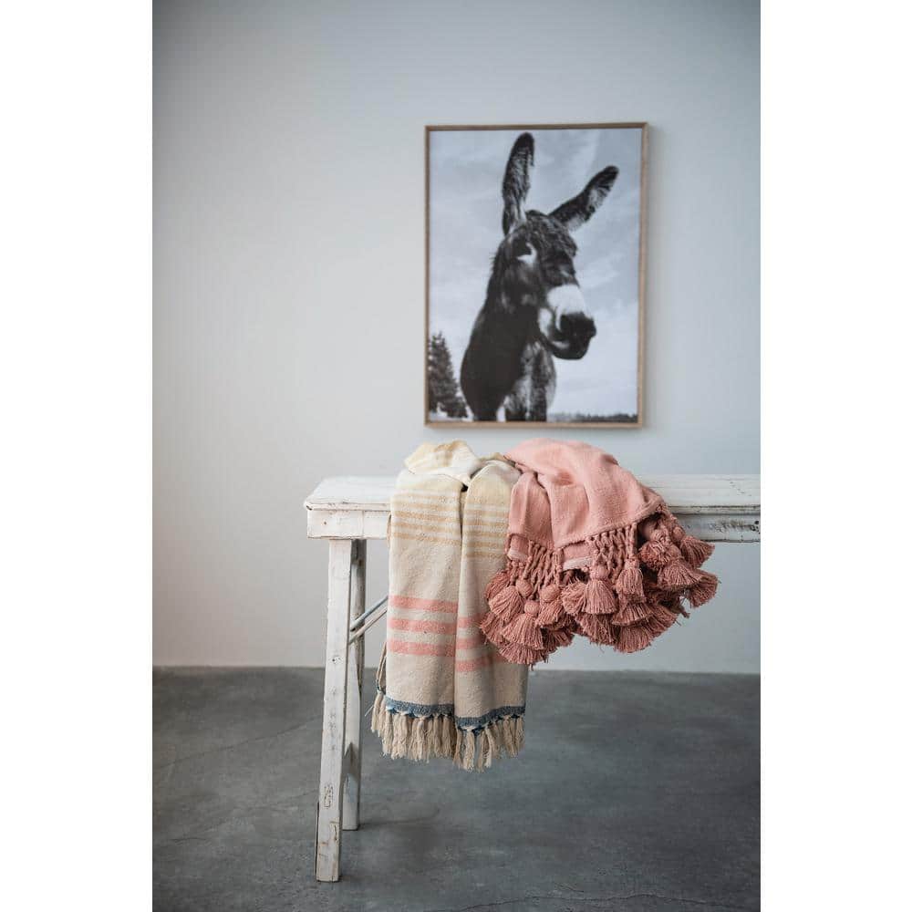 Framed Black and Gray Donkey Canvas Wall Art 37.25 in.
