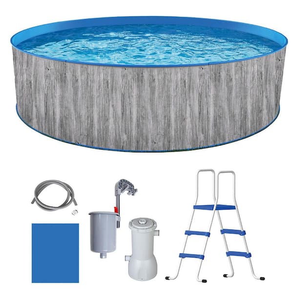 12 ft. Round 36 in. D Capri Steel Wall Pool Package