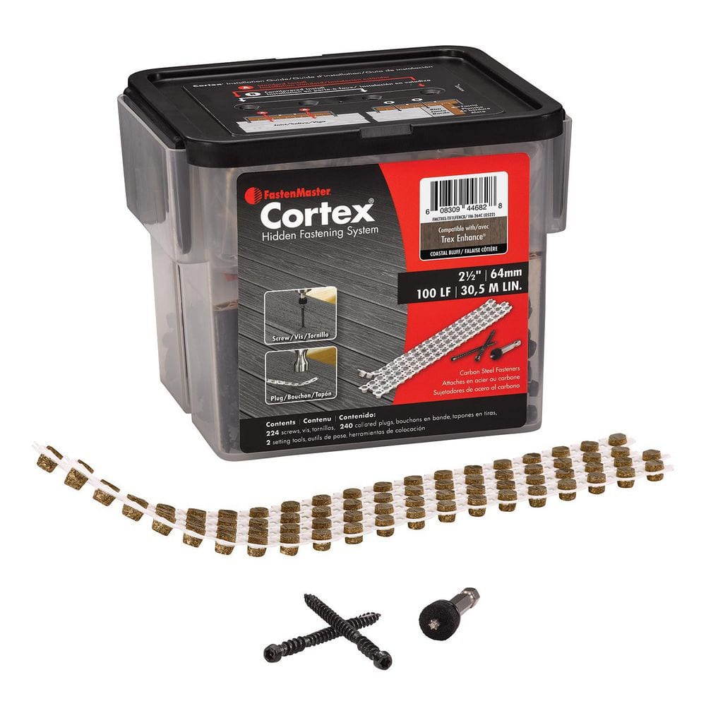 FastenMaster Cortex for Trex Enhance Decking 2.5-in Coastal Bluff Hidden Deck Fastener (224-Pack)