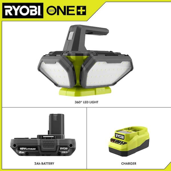 ONE+ 18V Cordless 360° Light with 2.0 Ah Battery and Charger Kit