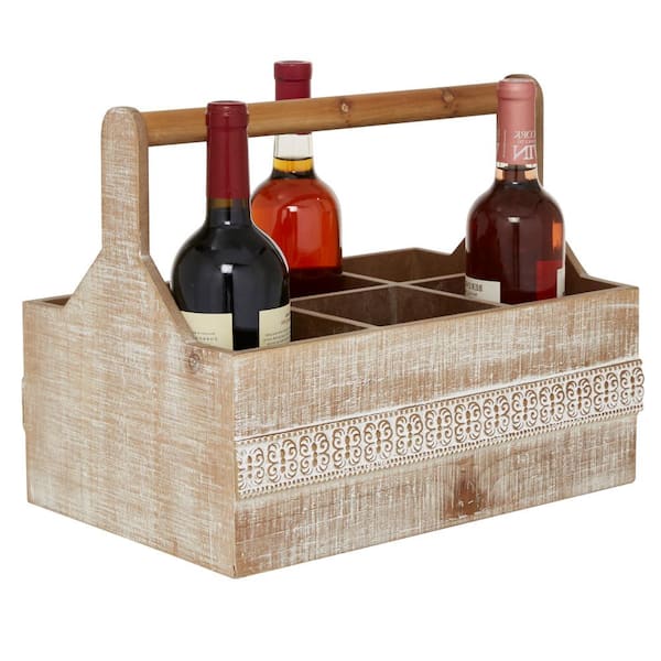 Litton Lane Brown Wood Boho Style Tray