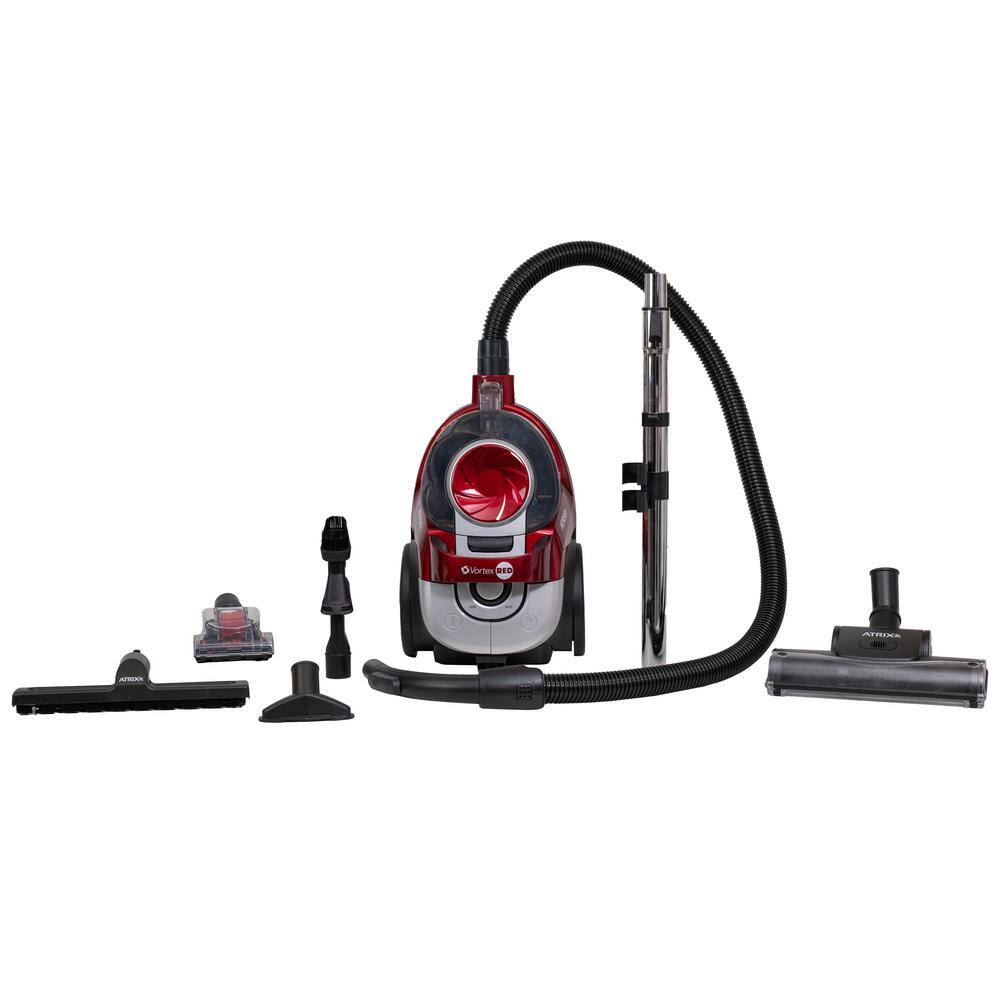 Vortex Red Bagless HEPA Canister Vacuum for Commercial Use