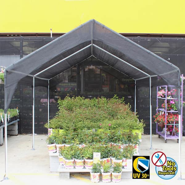 King Canopy 10 ft. x 20 ft. Garden Shade Canopy GC1020BKCB The Home