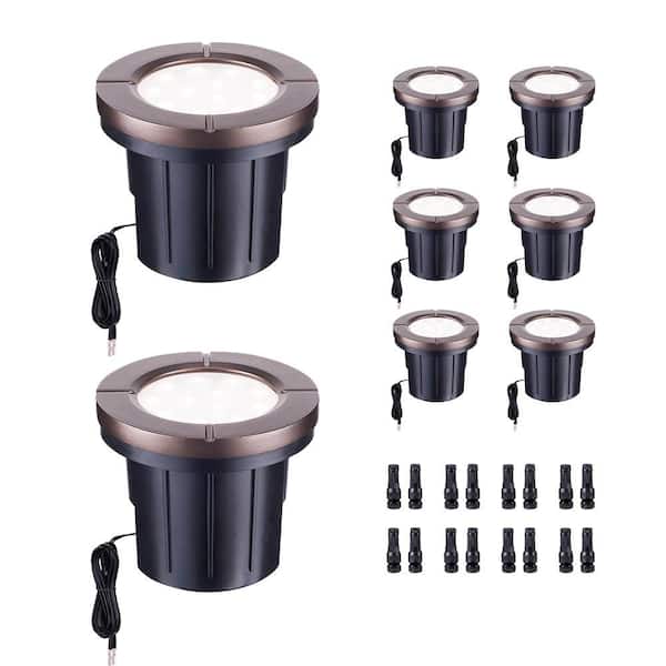 ゆきむら。 リングライト 6W 12V Black Low Voltage LED Wired Ground Well Light, IP67 WP