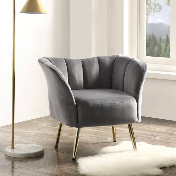 reece modern velvet glam armchair