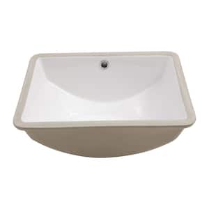 Amie 18.3 in. Undermount Ceramic Bathroom Vessel Sink in White