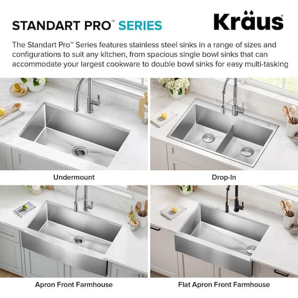 KRAUS Standart PRO 32 in. Undermount Single Bowl 16 Gauge
